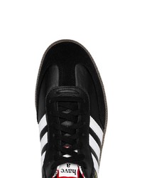 schwarze Leder niedrige Sneakers von adidas