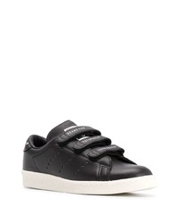 schwarze Leder niedrige Sneakers von adidas