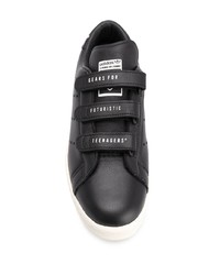 schwarze Leder niedrige Sneakers von adidas