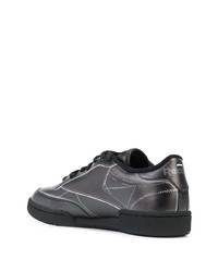 schwarze Leder niedrige Sneakers von Reebok