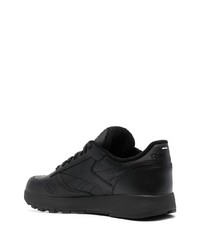 schwarze Leder niedrige Sneakers von Reebok