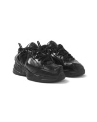 schwarze Leder niedrige Sneakers von Nike