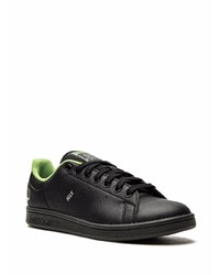 schwarze Leder niedrige Sneakers von adidas