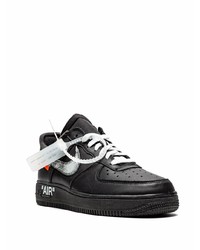 schwarze Leder niedrige Sneakers von Nike