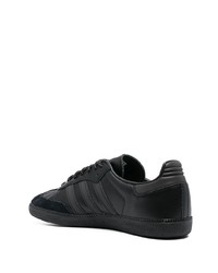 schwarze Leder niedrige Sneakers von adidas