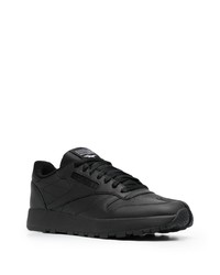 schwarze Leder niedrige Sneakers von Maison Margiela