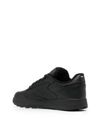 schwarze Leder niedrige Sneakers von Maison Margiela