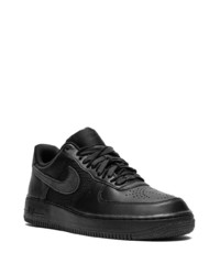 schwarze Leder niedrige Sneakers von Nike