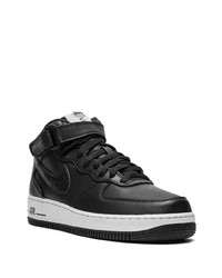 schwarze Leder niedrige Sneakers von Nike