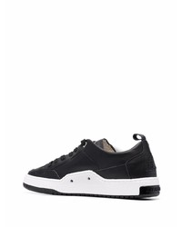 schwarze Leder niedrige Sneakers von Golden Goose