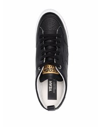 schwarze Leder niedrige Sneakers von Golden Goose