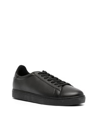 schwarze Leder niedrige Sneakers von Armani Exchange