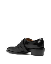 schwarze Leder Oxford Schuhe von Ferragamo