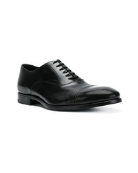 schwarze Leder Oxford Schuhe von Al Duca D’Aosta 1902