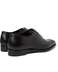 schwarze Leder Oxford Schuhe von George Cleverley