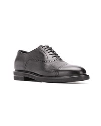 schwarze Leder Oxford Schuhe von Henderson Baracco