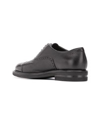 schwarze Leder Oxford Schuhe von Henderson Baracco