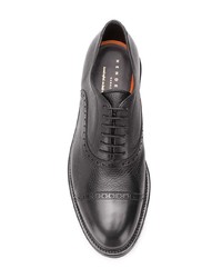 schwarze Leder Oxford Schuhe von Henderson Baracco