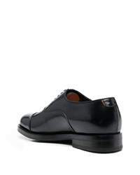 schwarze Leder Oxford Schuhe von Santoni