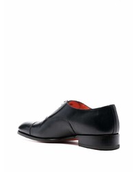 schwarze Leder Oxford Schuhe von Santoni