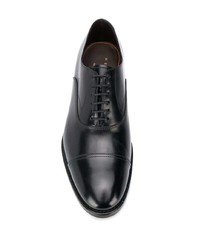 schwarze Leder Oxford Schuhe von Henderson Baracco