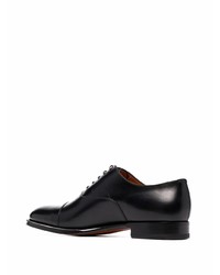 schwarze Leder Oxford Schuhe von Santoni