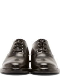 schwarze Leder Oxford Schuhe