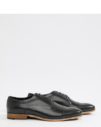 schwarze Leder Oxford Schuhe von ASOS DESIGN