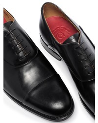 schwarze Leder Oxford Schuhe von Grenson