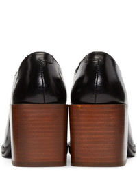schwarze Leder Oxford Schuhe von Lemaire
