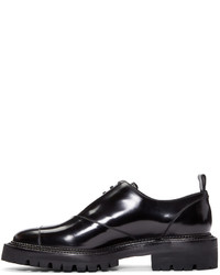 schwarze Leder Oxford Schuhe von Yang Li