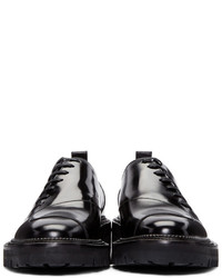 schwarze Leder Oxford Schuhe von Yang Li