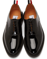 schwarze Leder Oxford Schuhe von Thom Browne
