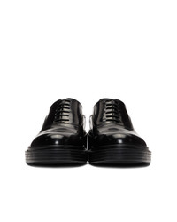 schwarze Leder Oxford Schuhe von Giorgio Armani