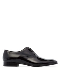 schwarze Leder Oxford Schuhe von BOSS