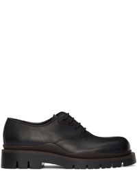schwarze Leder Oxford Schuhe von Bottega Veneta