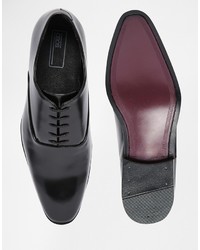 schwarze Leder Oxford Schuhe von Asos