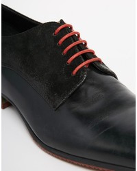 schwarze Leder Oxford Schuhe von Asos