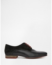 schwarze Leder Oxford Schuhe von Asos