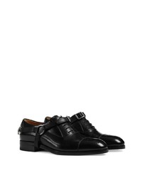 schwarze Leder Oxford Schuhe von Gucci