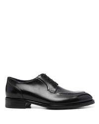 schwarze Leder Oxford Schuhe von Brioni