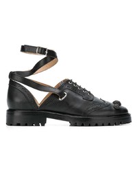 schwarze Leder Oxford Schuhe von Rue St