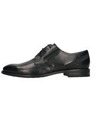 schwarze Leder Oxford Schuhe von Bugatti