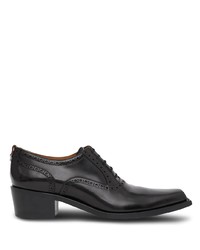 schwarze Leder Oxford Schuhe von Burberry