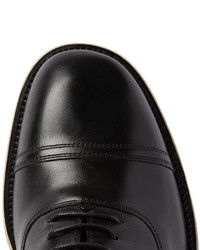 schwarze Leder Oxford Schuhe von Maison Margiela