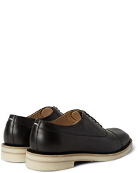 schwarze Leder Oxford Schuhe von Maison Margiela