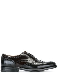 schwarze Leder Oxford Schuhe von Church's