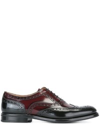 schwarze Leder Oxford Schuhe von Church's