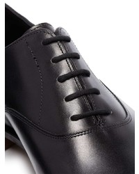 schwarze Leder Oxford Schuhe von John Lobb