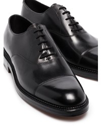 schwarze Leder Oxford Schuhe von John Lobb